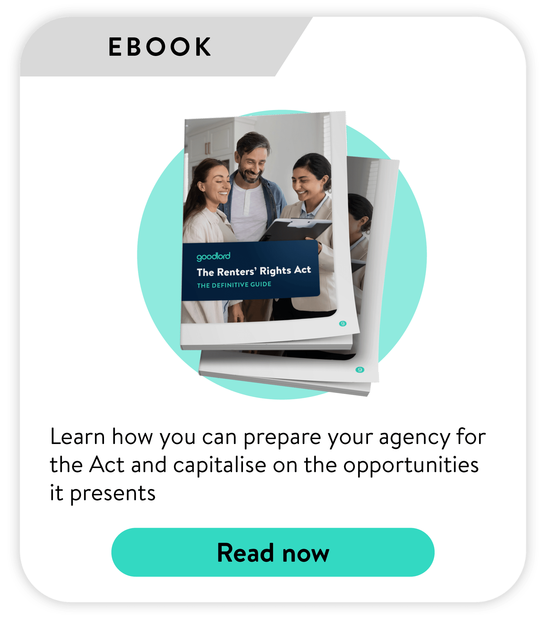 A promotional graphic for the SOTLI Report. A laptop screen displays charts and statistics from the report, including a highlighted figure stating that 59% of tenants “strongly agree” with introducing rent controls. Below, text reads: “Understand how letting agents, landlords, and tenants feel about Renters’ Rights Act and other key issues confronting the PRS.” A large teal button at the bottom says “Read now.”