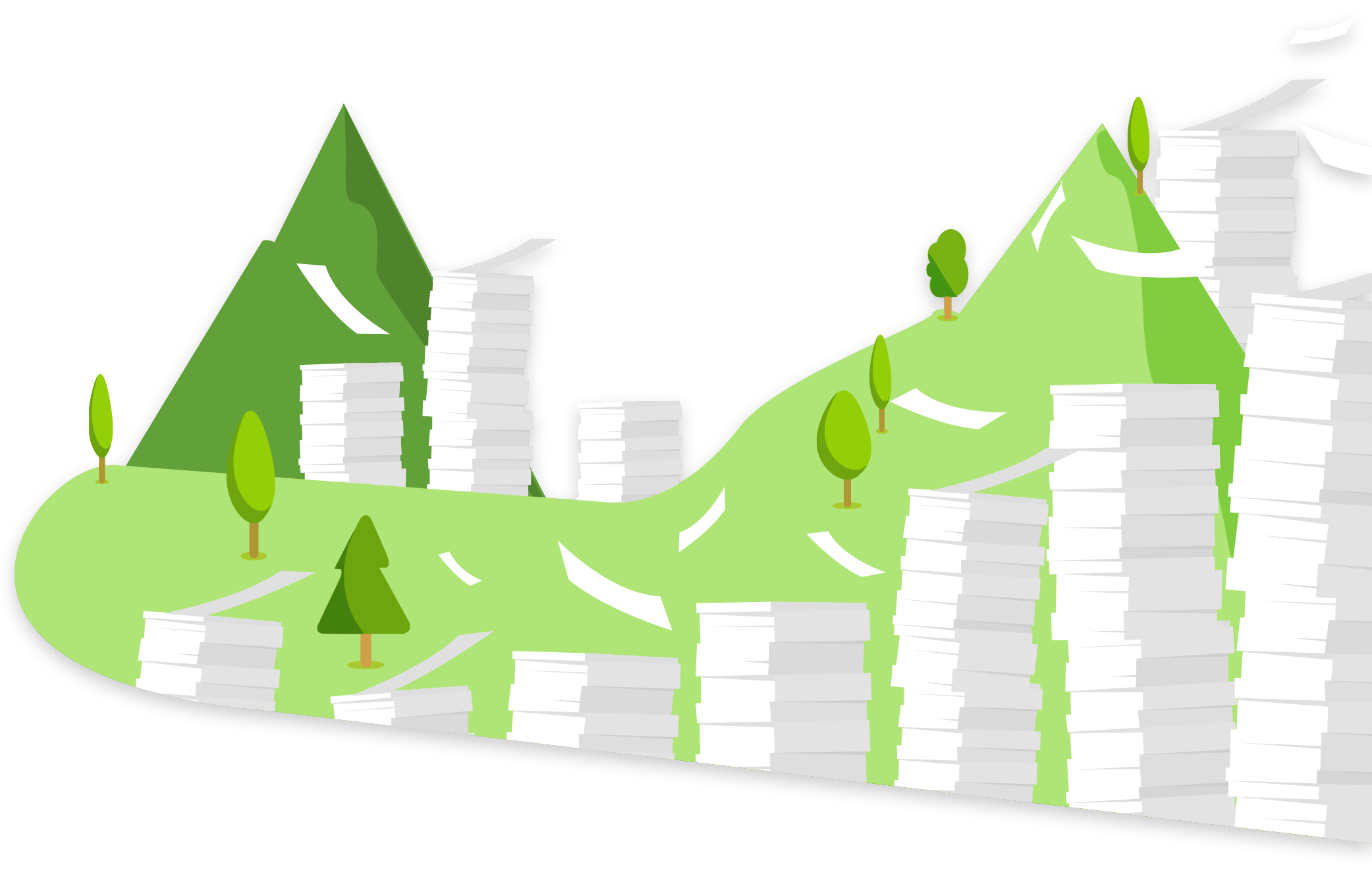 Mountains of paperwork